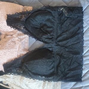 Aerie Black Lace Bralette Size Large L BNWT